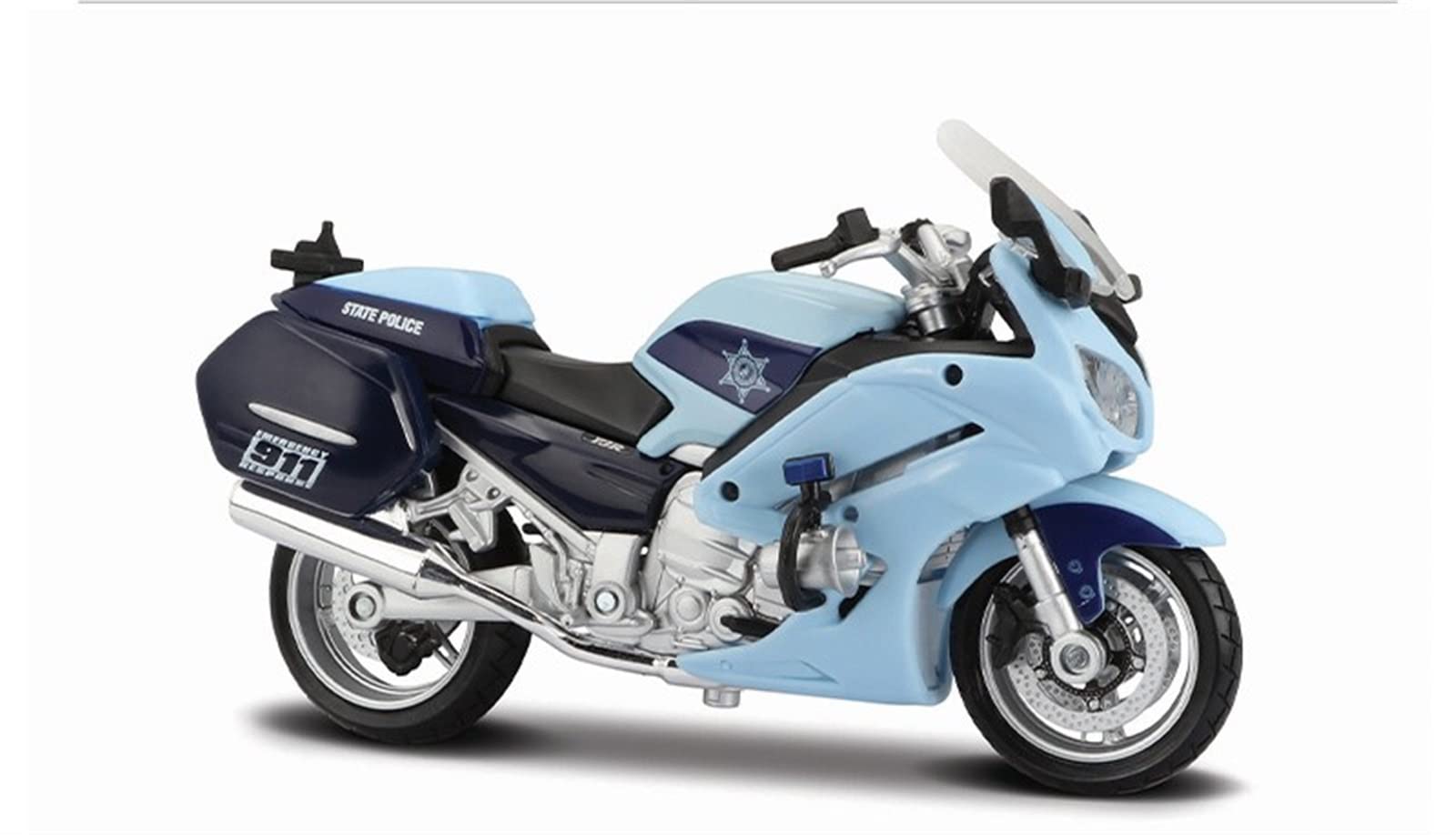 Amazon.co.jp: ヤマハに適合 FJR 1300A 1:18 ブルーポリスバイク